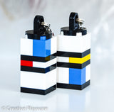 PIET Mondrian-inspired bag charm/ key charm made with LEGO® bricks