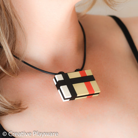 TRENCH COAT necklace made with LEGO® bricks - HORIZONAL