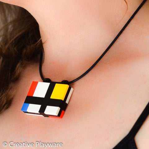 Mondrian - inspired pendant made with LEGO® bricks - DE STILJ No. 4