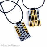 Pendants made with LEGO® bricks inspired by the New York skyline.
