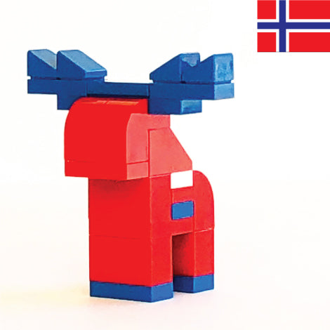 NORWEGIAN MOOSE made with LEGO bricks.