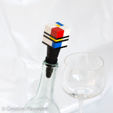 PIET wine stopper made with LEGO® bricks.