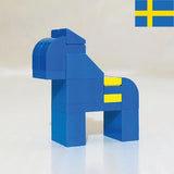 SWEDISH HORSE made with LEGO bricks.