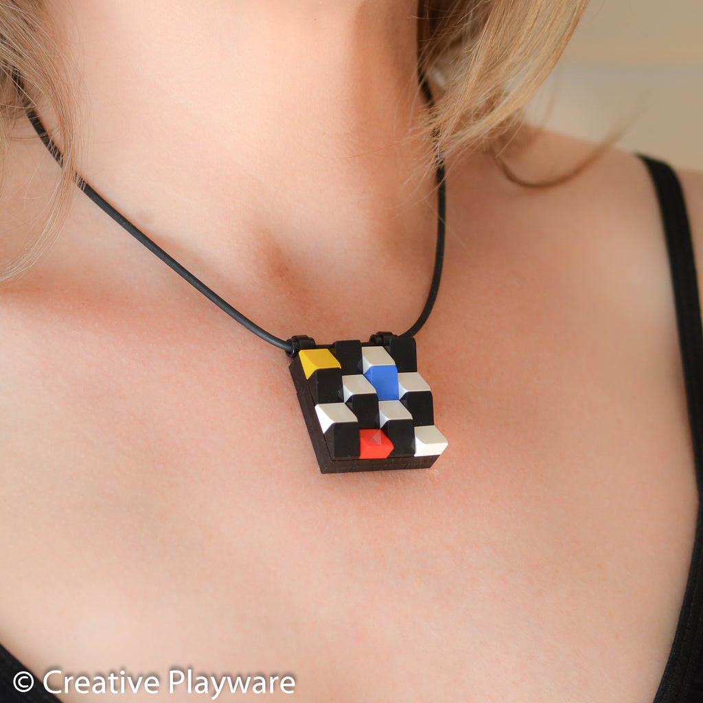 Rubik's Cube Inspired 3d Puzzle Functional Necklace Pendant Gold Silver  Bronze 80s 90s Nostalgia Toy Cosplay Fancy Dress Jigsaw Brain IQ - Etsy