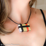 TRENCH COAT necklace made with LEGO® bricks - HORIZONAL