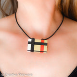 TRENCH COAT pendant made with LEGO® bricks - HORIZONAL