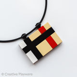 TRENCH COAT pendant made with LEGO® bricks. British high fashion.
