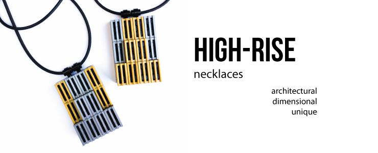 HIGH-RISE 3D pendant necklaces